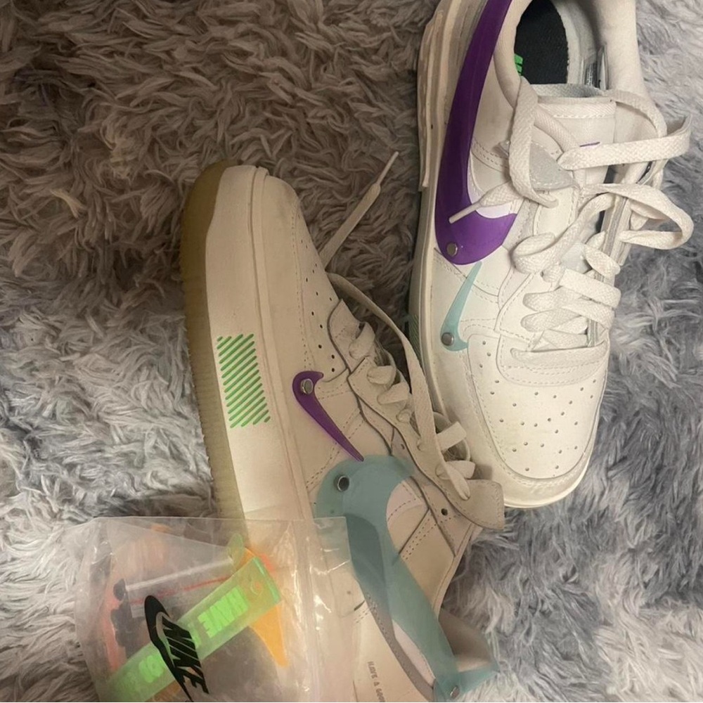Nike Air Force 1 Fontanka Have A Good Day Glow in The Dark Shoes 9.5 Womens